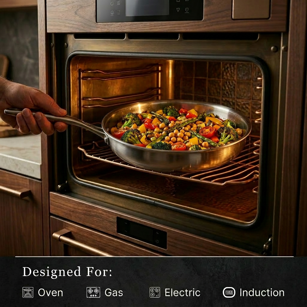 OMEGA hand-hammered titanium pan
