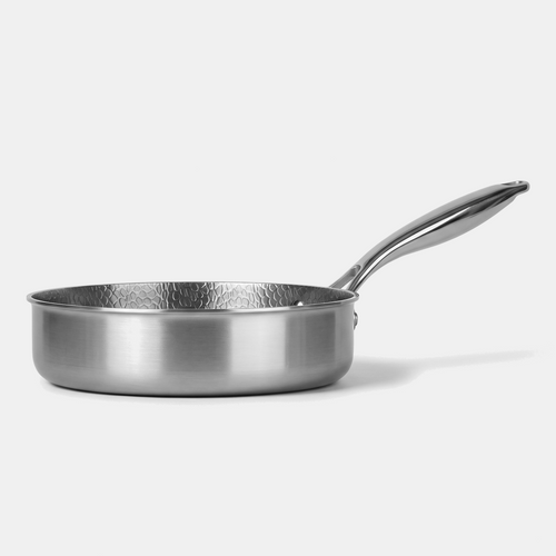 Titanium Hammered Deep Pan - side view