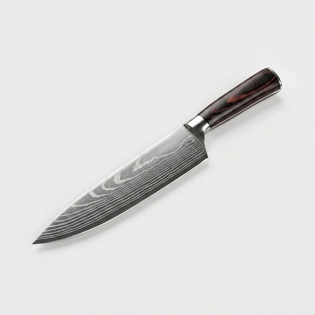 OMEGA Ripple Series – Damascus Chef's Knife (8")
