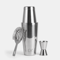 OMEGA Cocktail Shaker Set in polished stainless steel