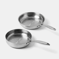 Titanium Everyday Duo - hammered titanium frying pan and deep pan