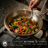 Titanium Hammered Wok Pan