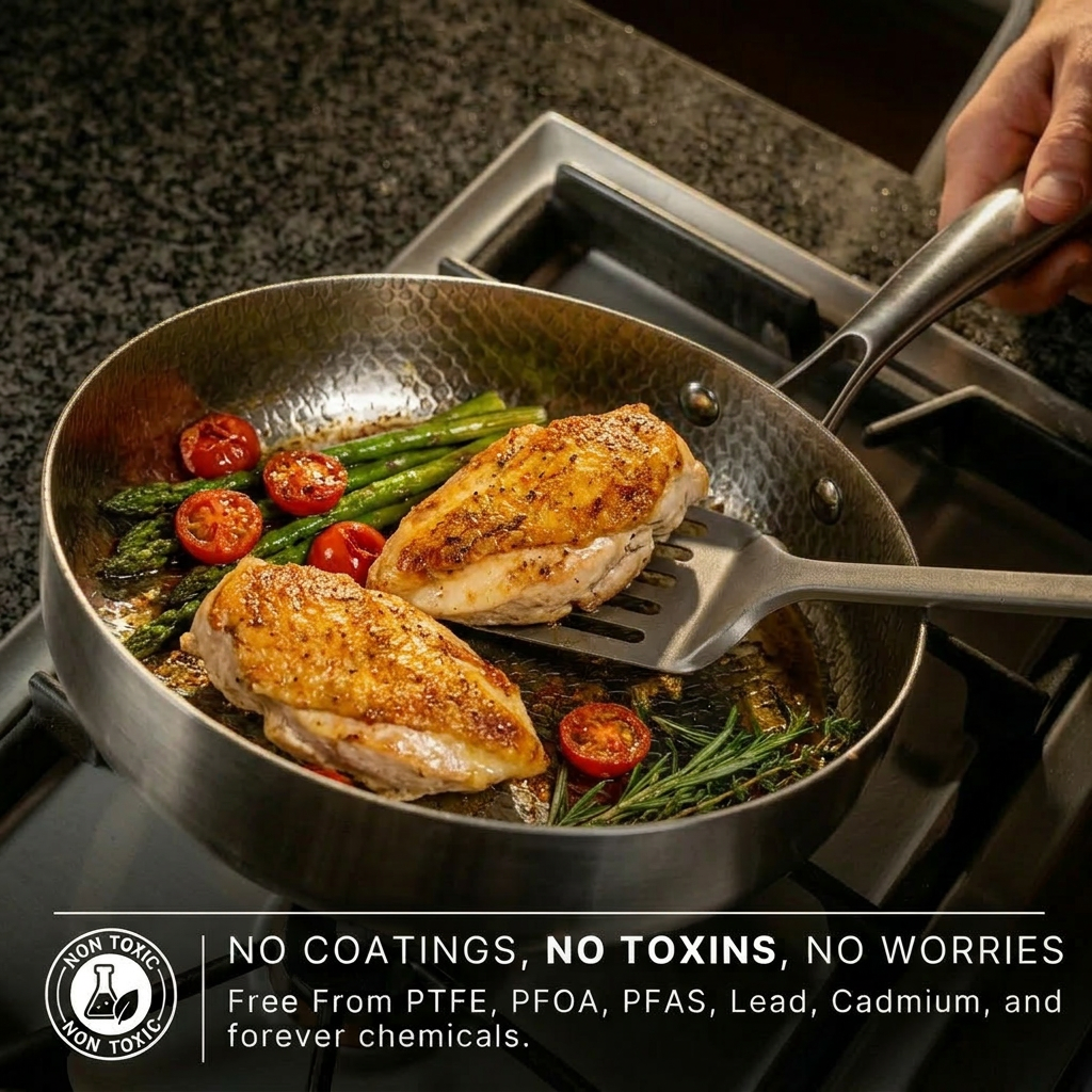 Pure Titanium Wok & Frying Pan Bundle