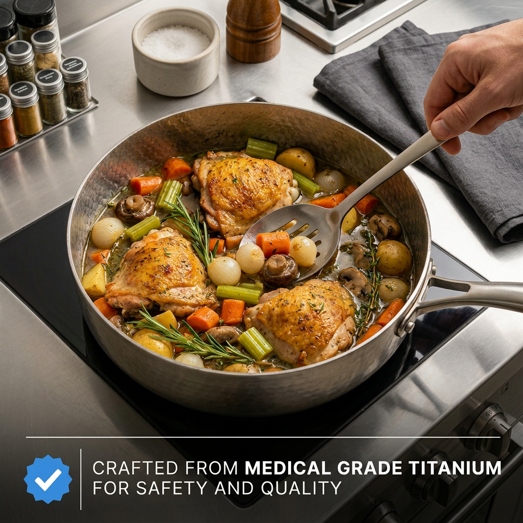 Pure Titanium Wok & Frying Pan Bundle