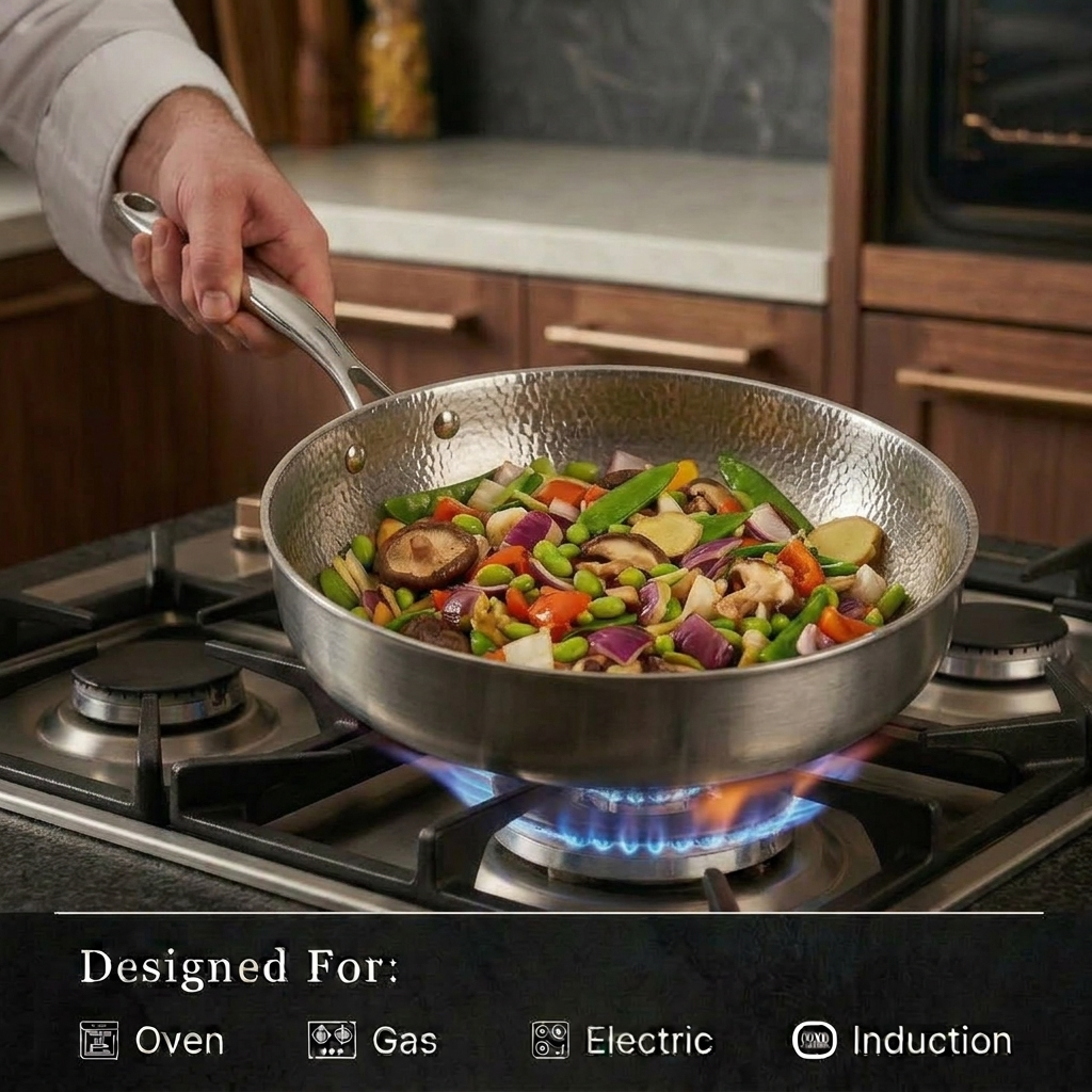 Pure Titanium Wok & Frying Pan Bundle