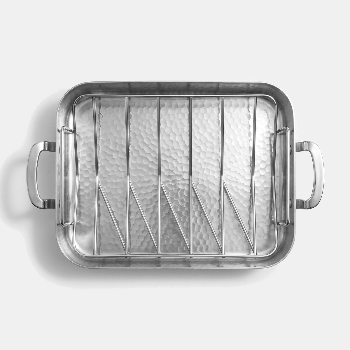 Titanium Roasting Pan with rack - top view