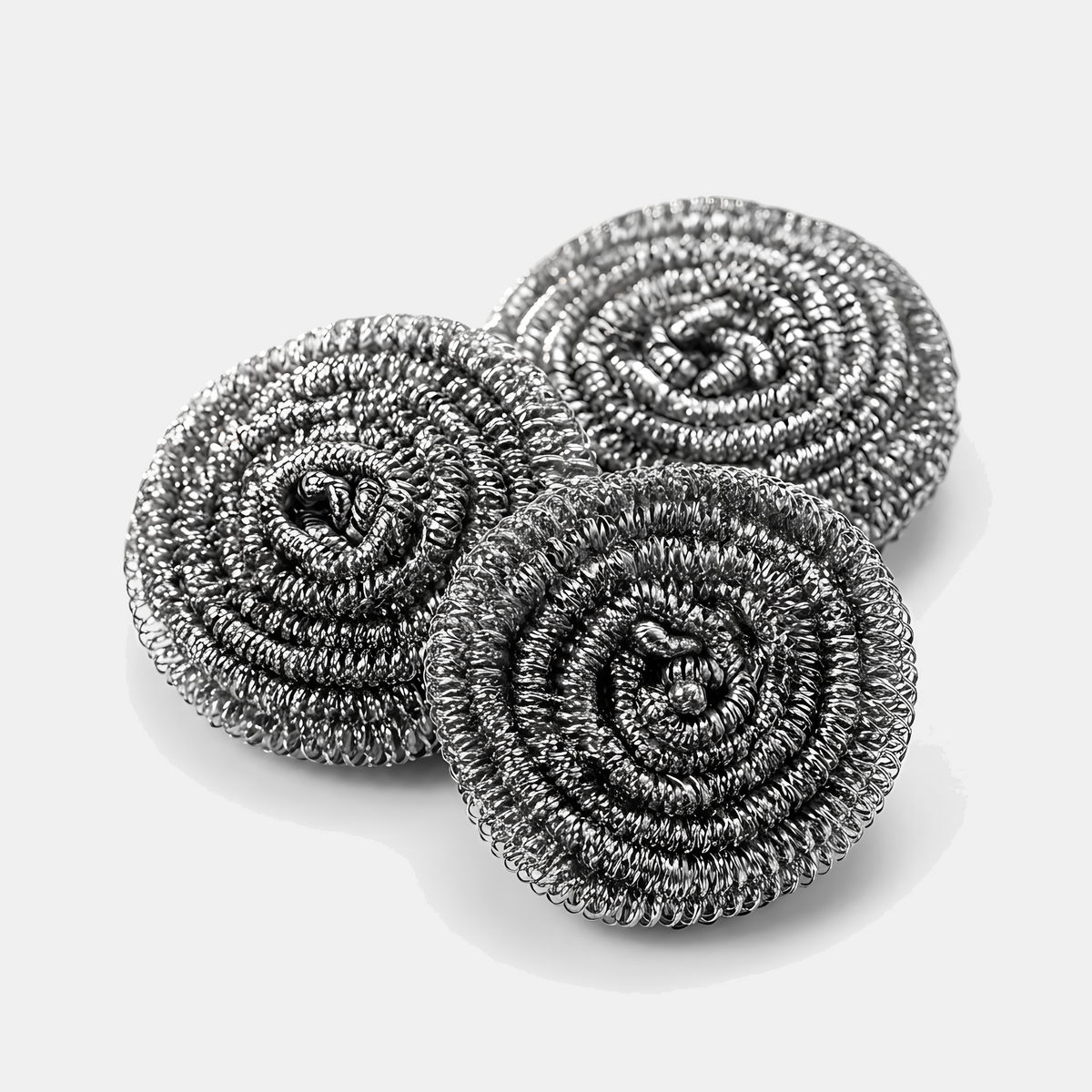 Stainless Steel Pan Scrubbers - set of 3
