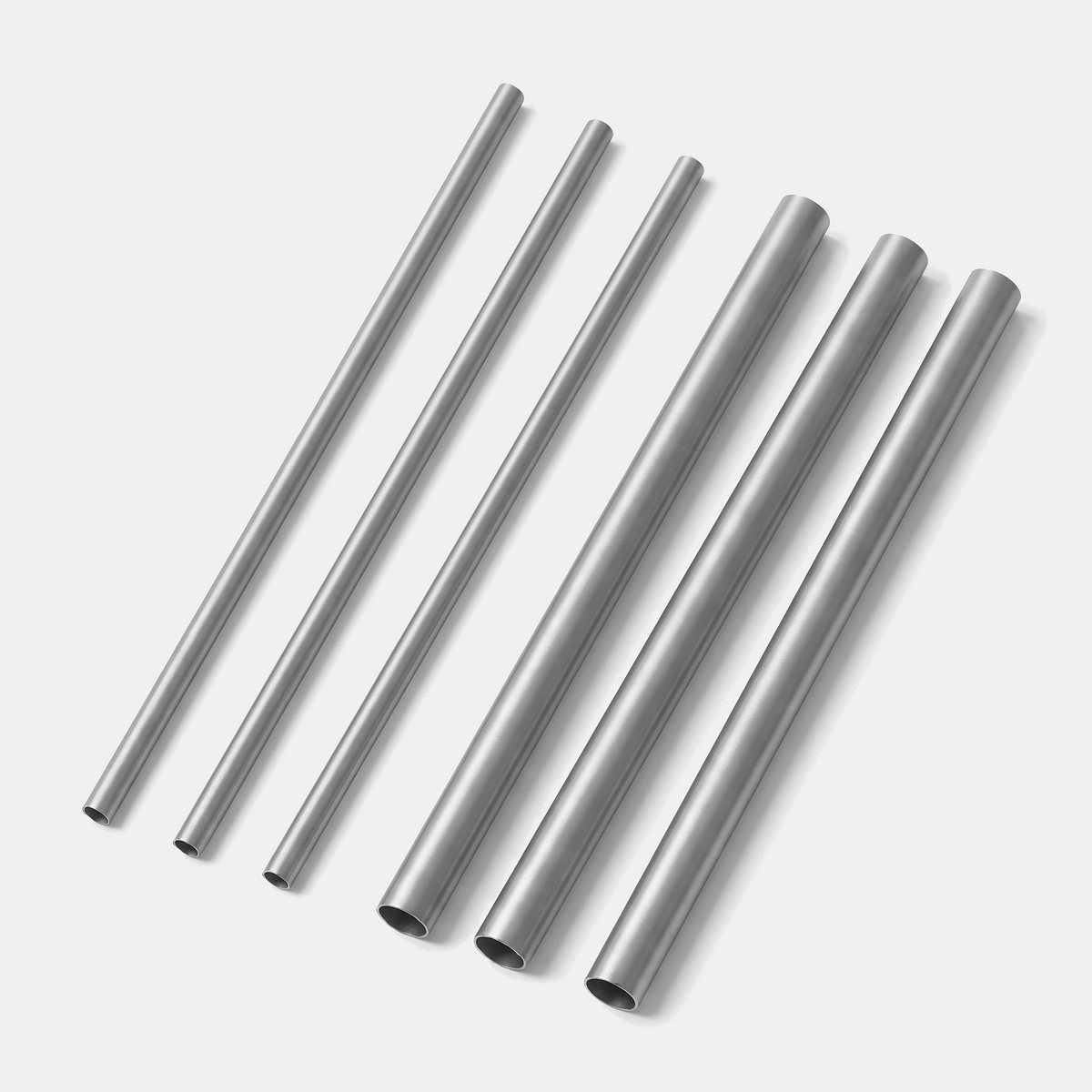 Standard and milkshake titanium straws