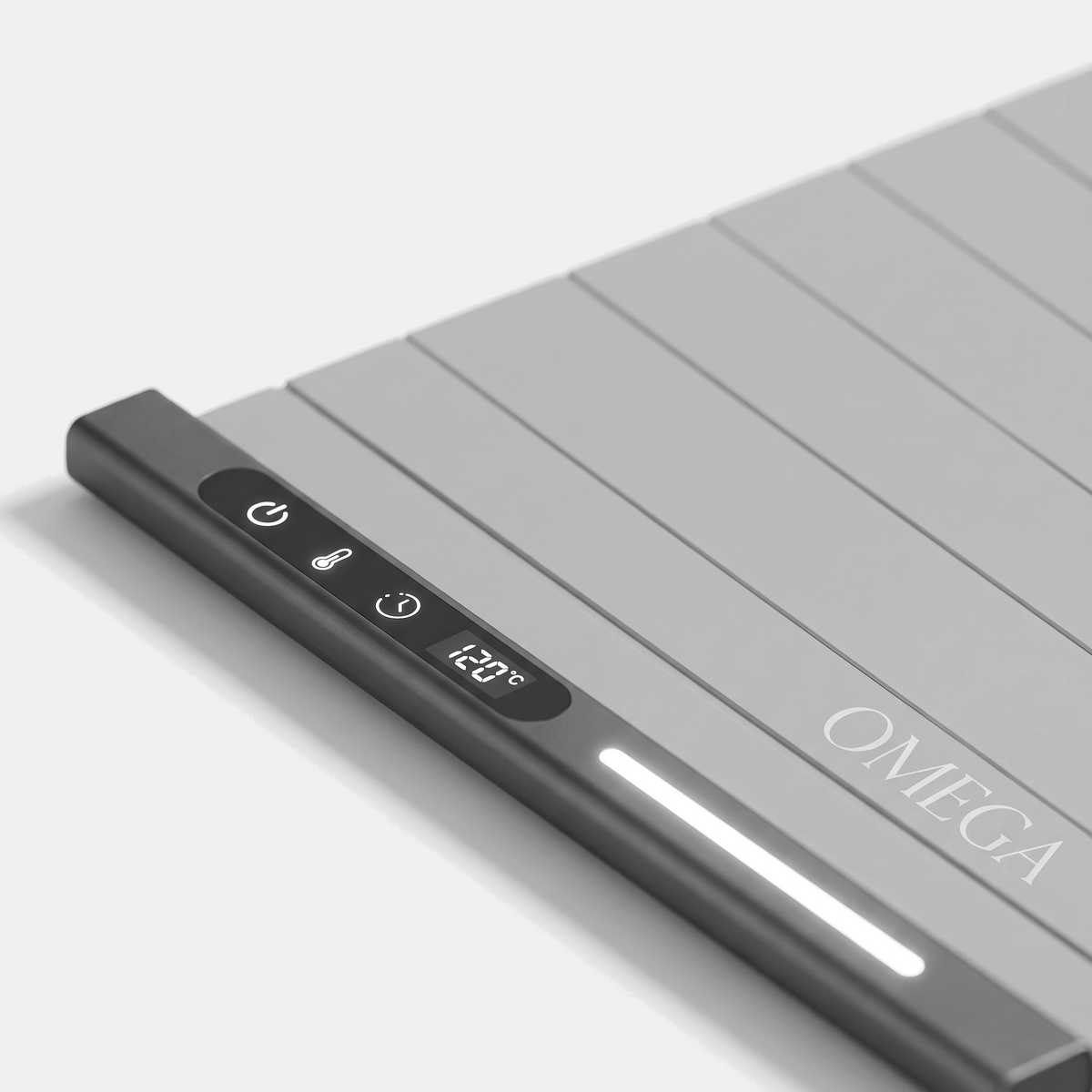 Touch control panel with temperature display up to 120°C